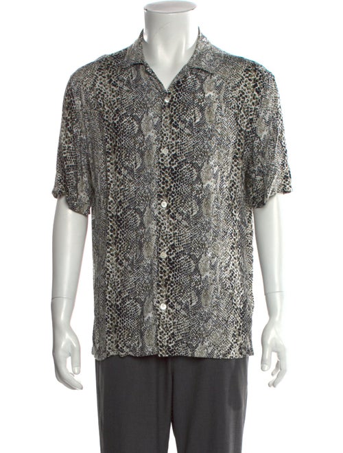 AllSaints Animal Print Short Sleeve Shirt