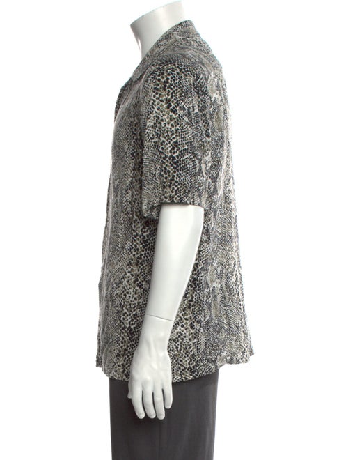 AllSaints Animal Print Short Sleeve Shirt