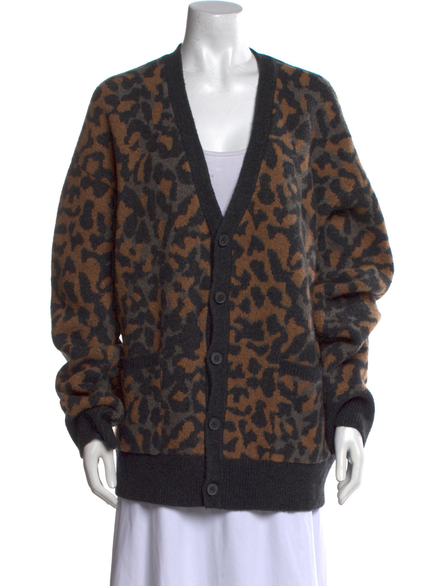 AllSaints Wool Animal Print Sweater