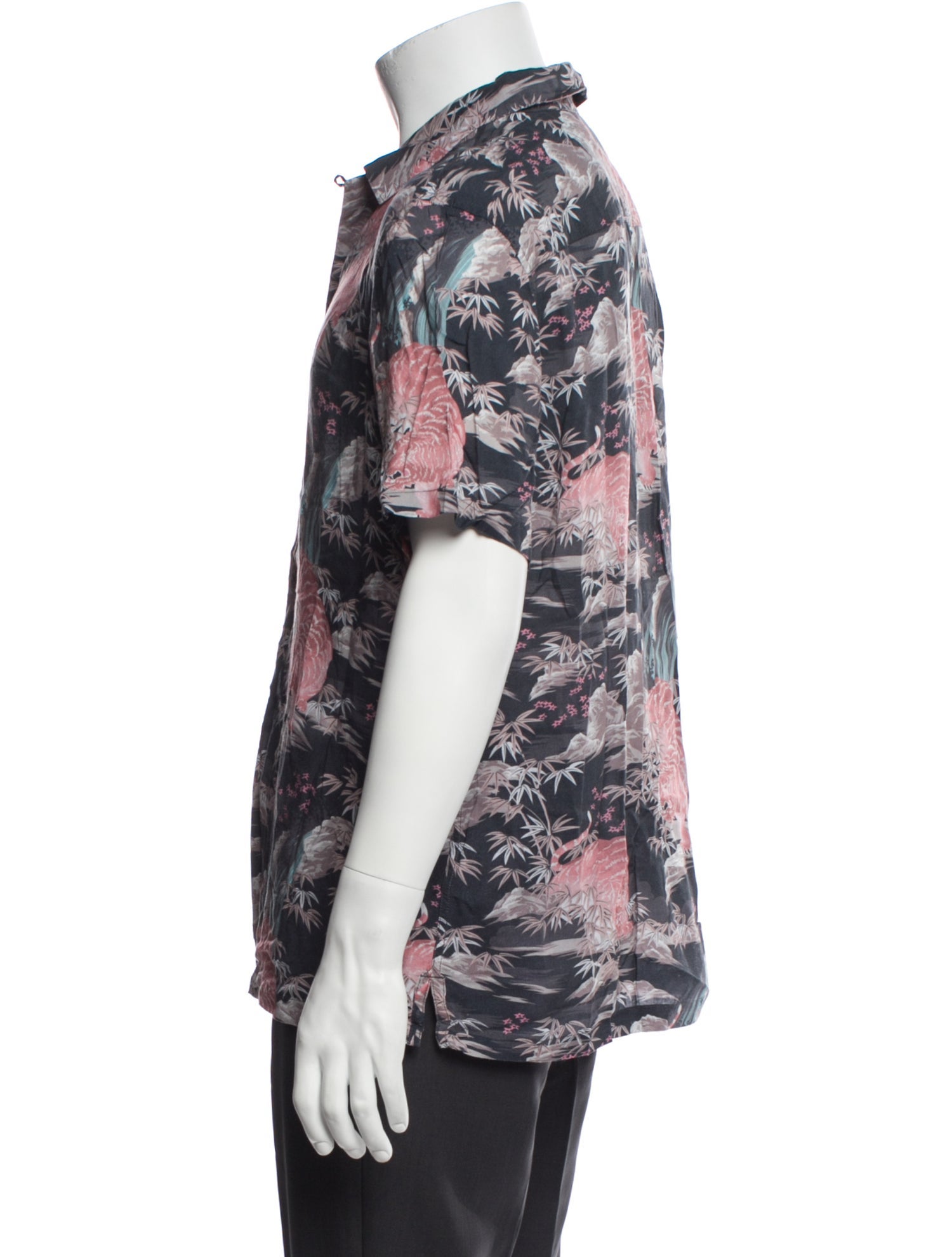 AllSaints Printed Short Sleeve Western Shirt