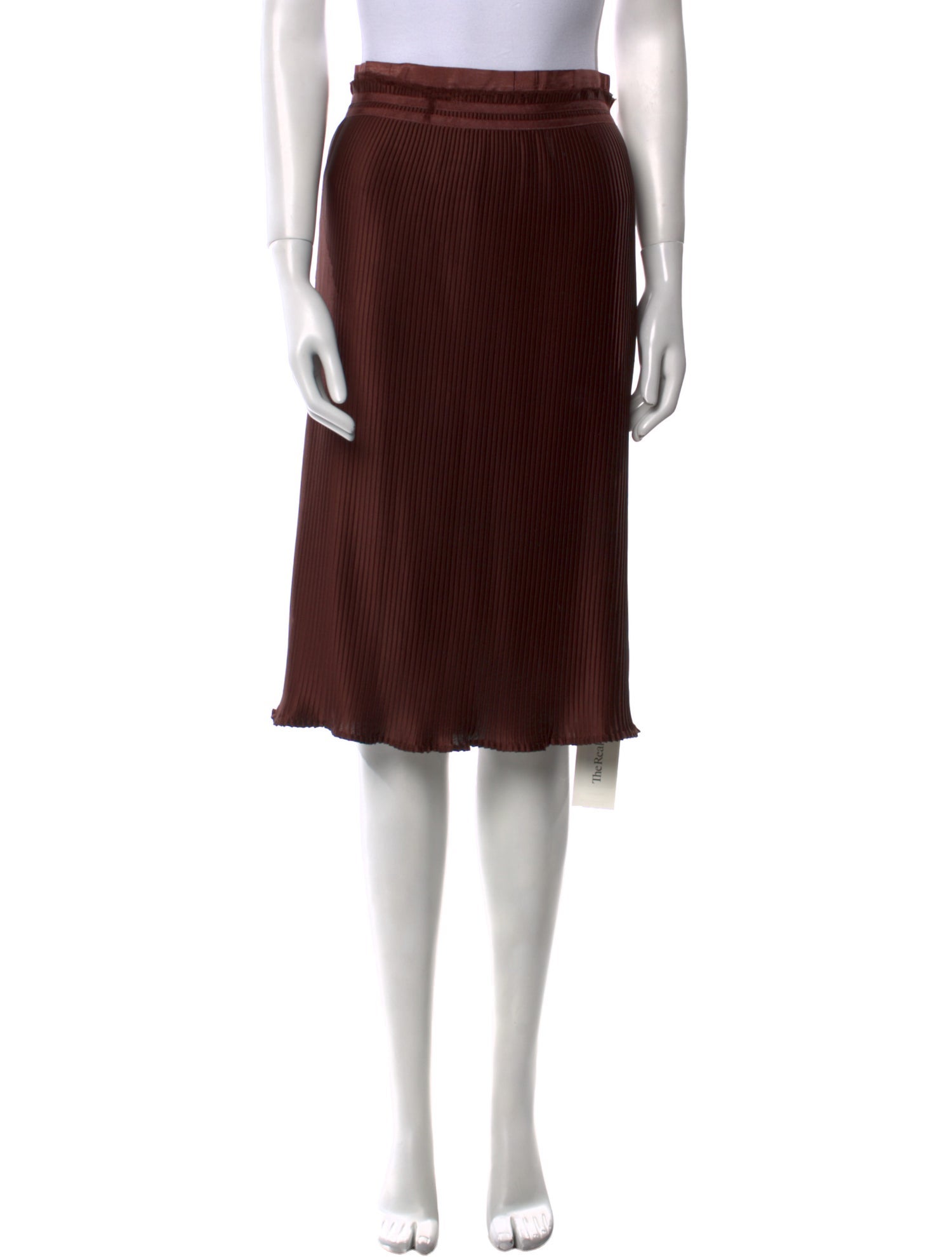 AllSaints Pleated Accents Knee-Length Skirt