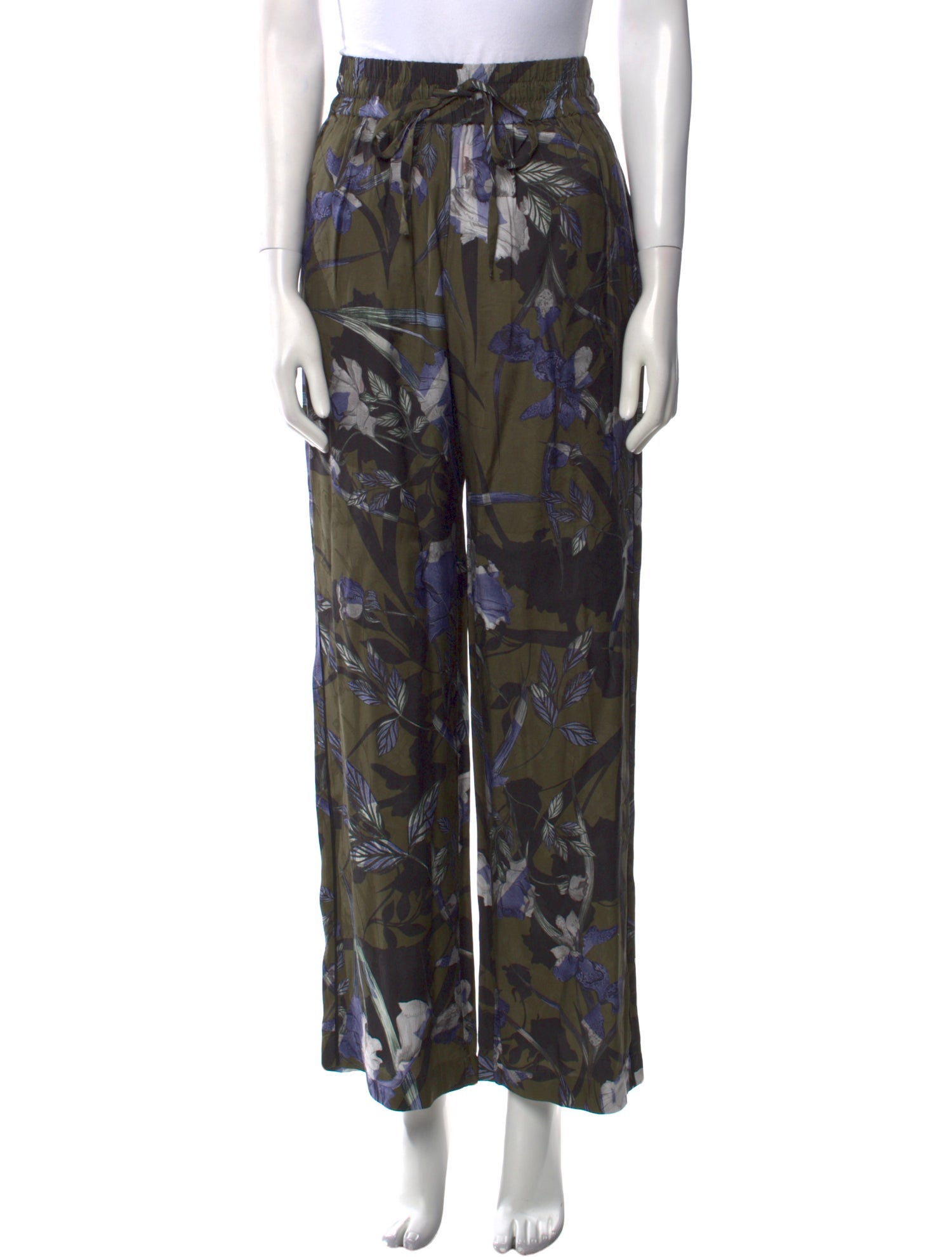 AllSaints Floral Print Straight Leg Pants