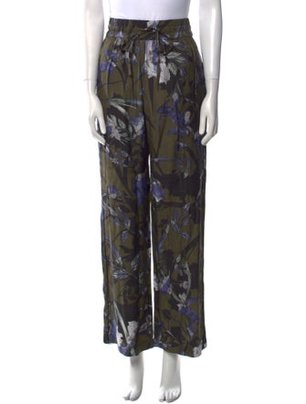 AllSaints Floral Print Straight Leg Pants