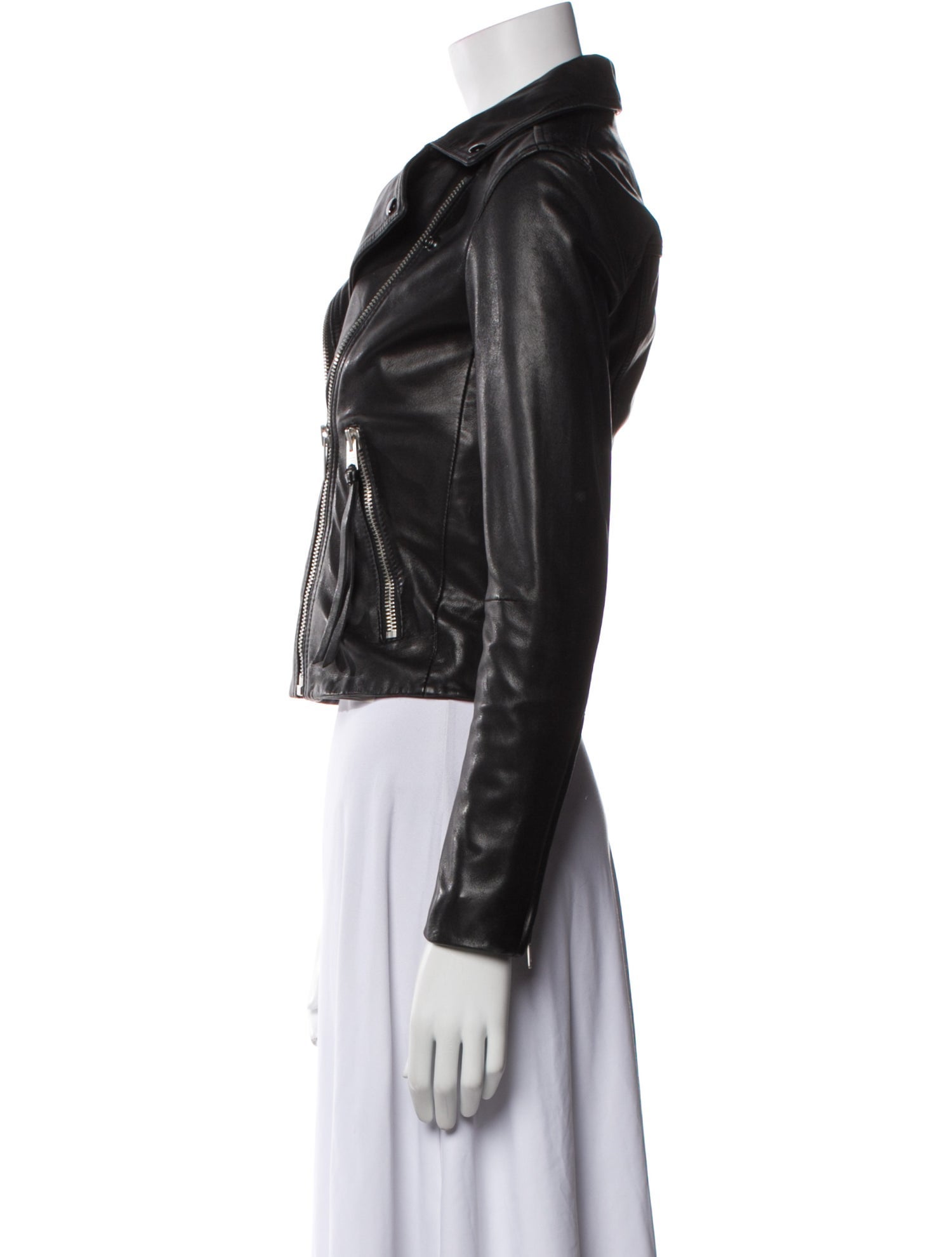 AllSaints Lamb Leather Biker Jacket