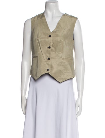 AllSaints Jackets Leather Vest Us0, UK4 | XS