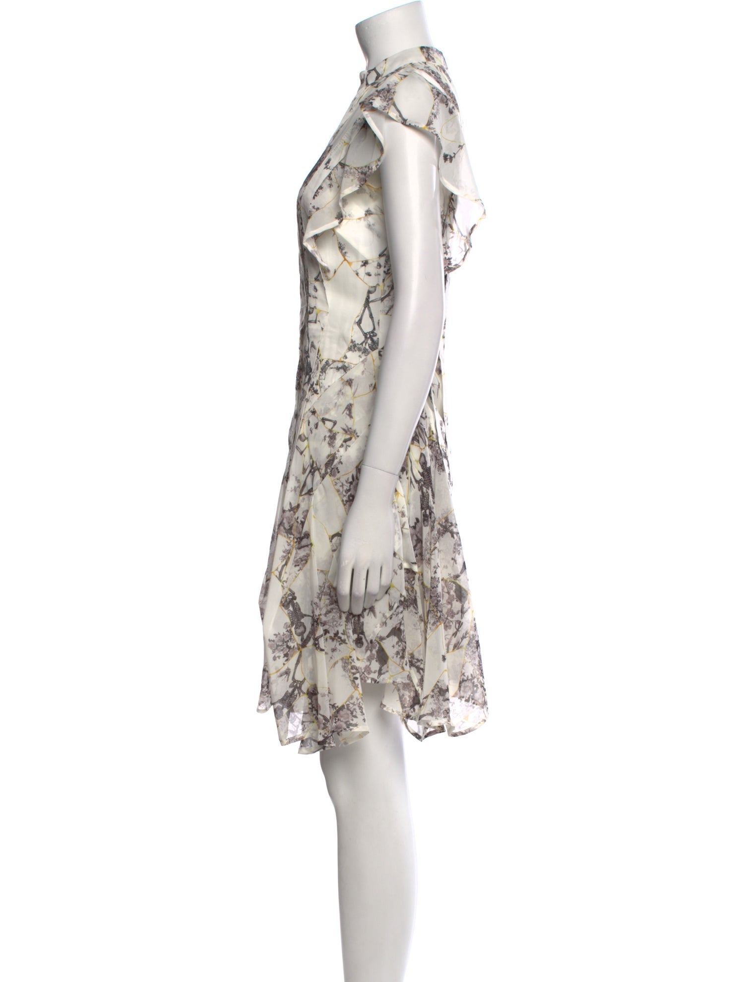 AllSaints Floral Print Knee-Length Dress