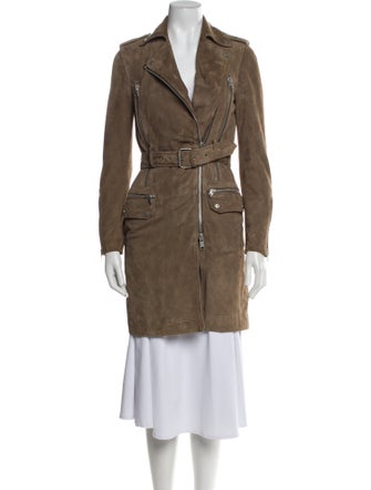 AllSaints Leather Trench Coat