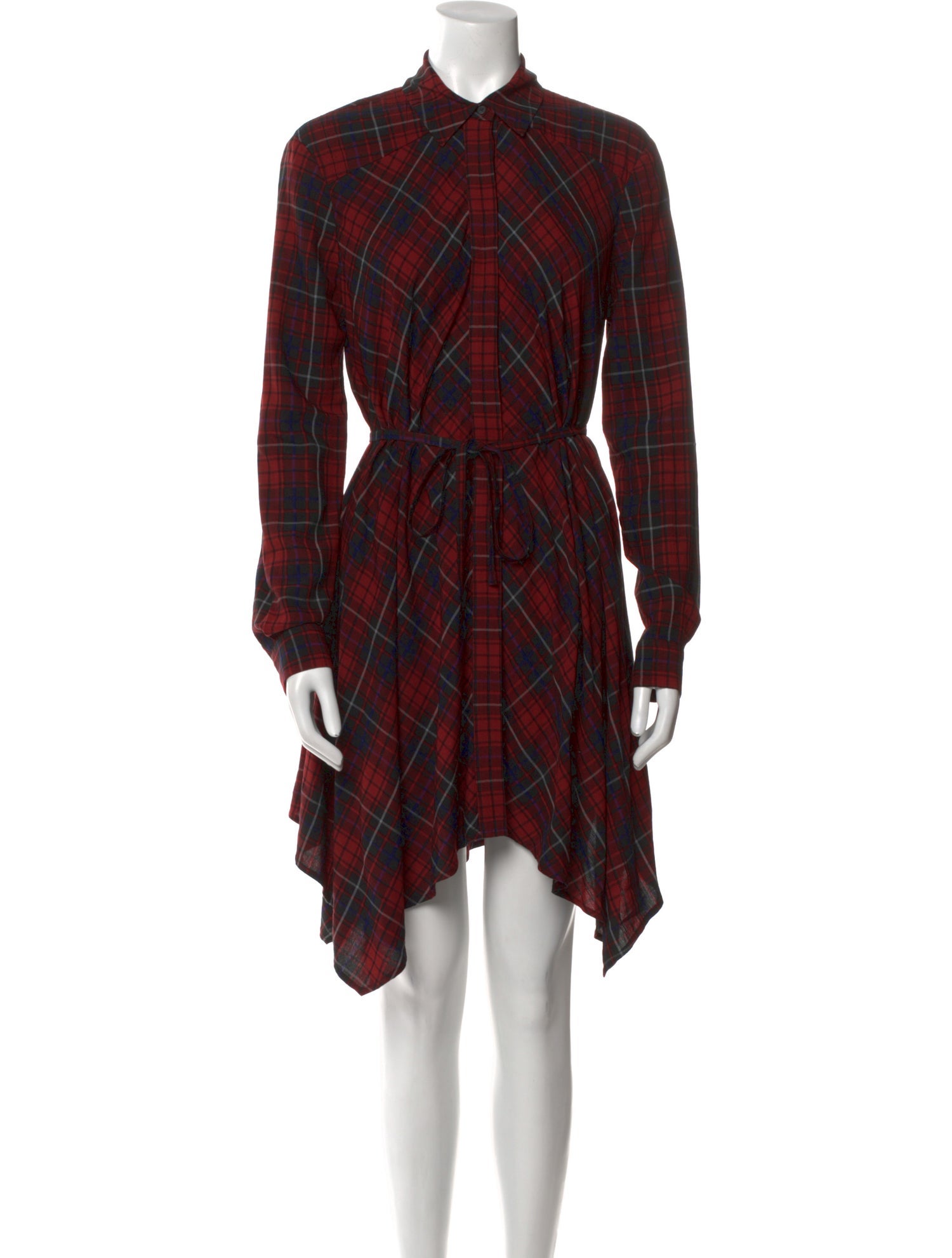 AllSaints Plaid Print Knee-Length Dress