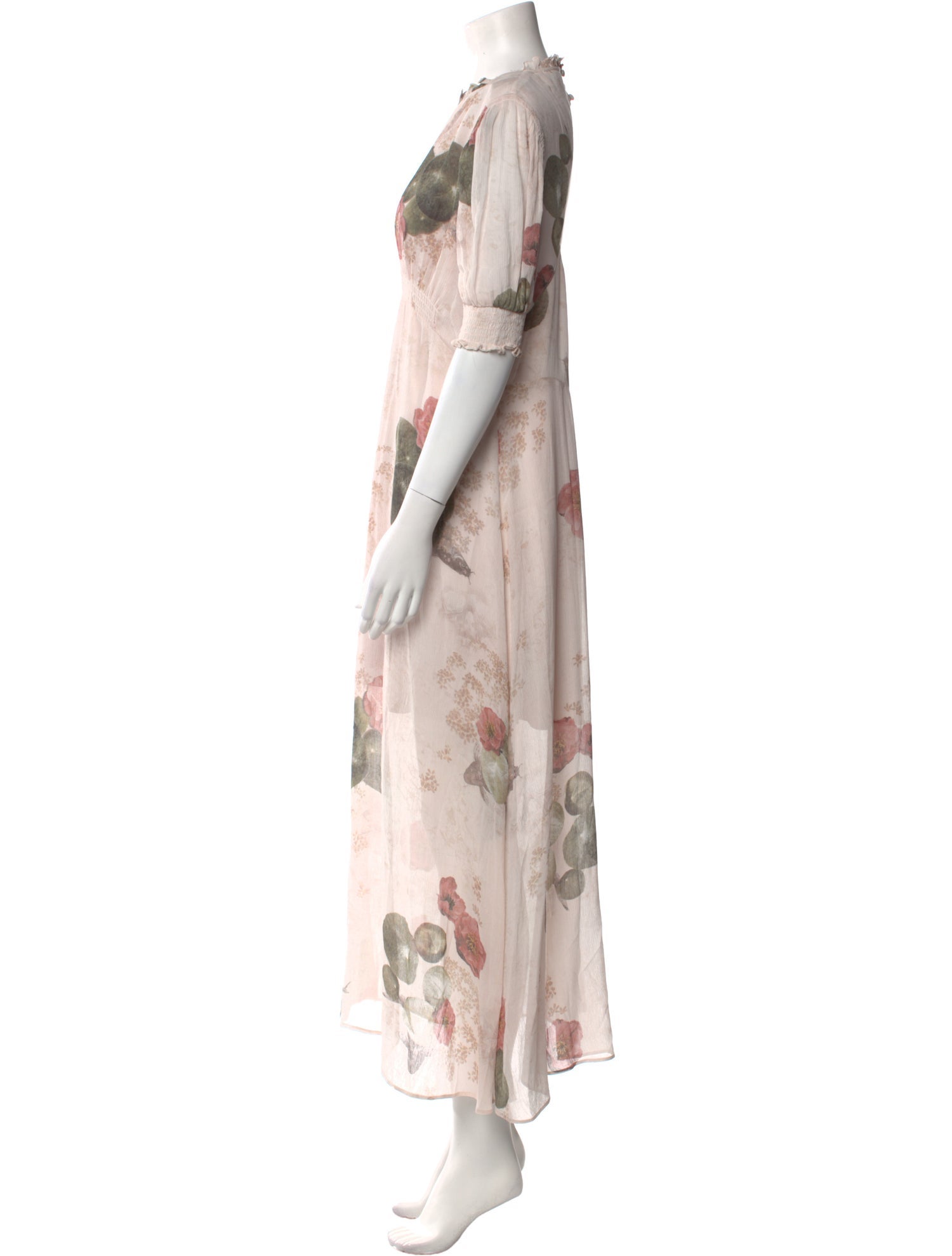 AllSaints Floral Print Long Dress w/ Tags