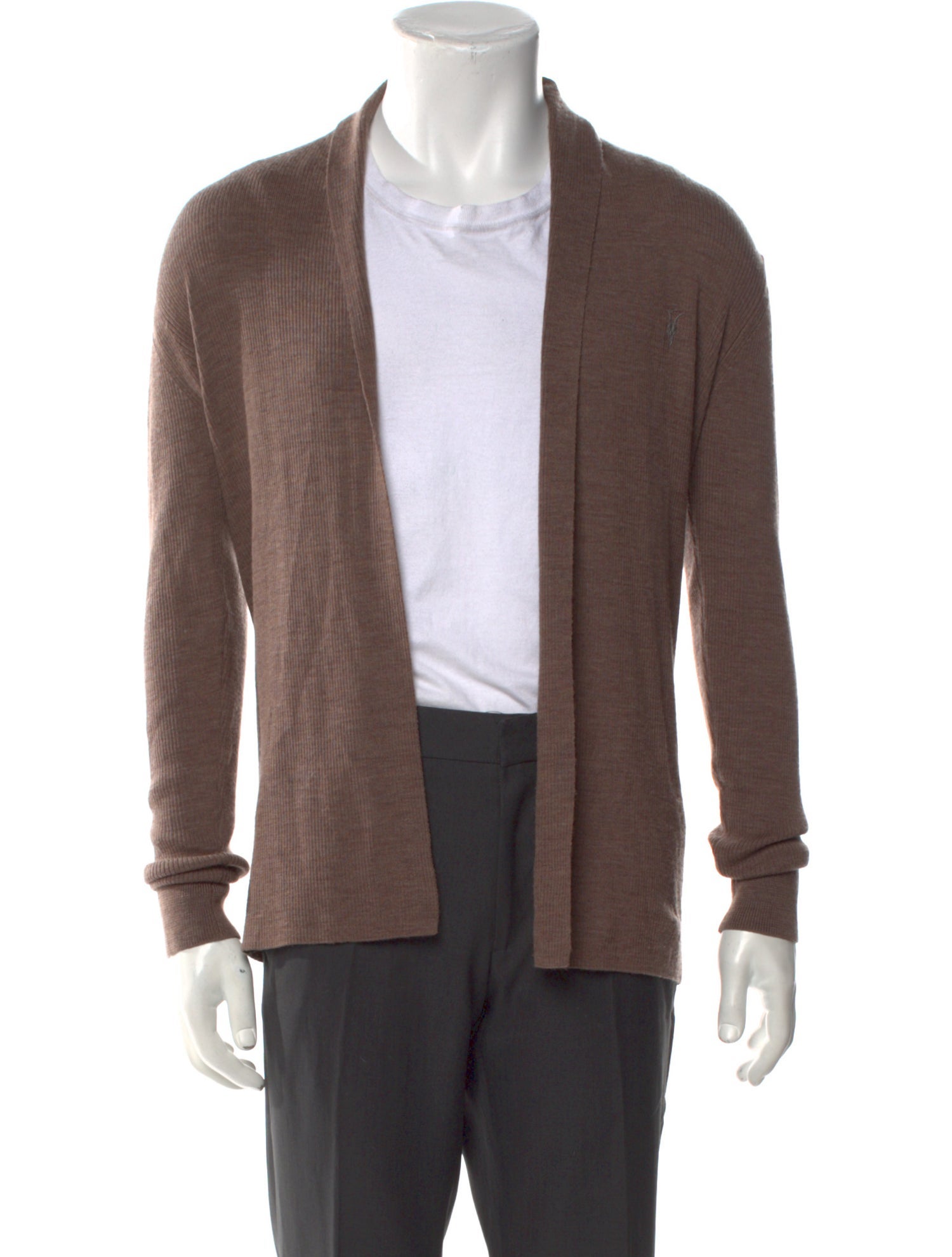 AllSaints Merino Wool Open Front Cardigan