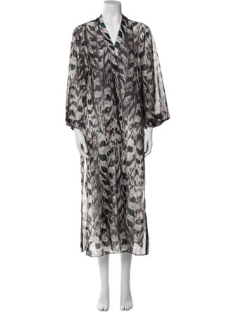 AllSaints Printed Long Dress