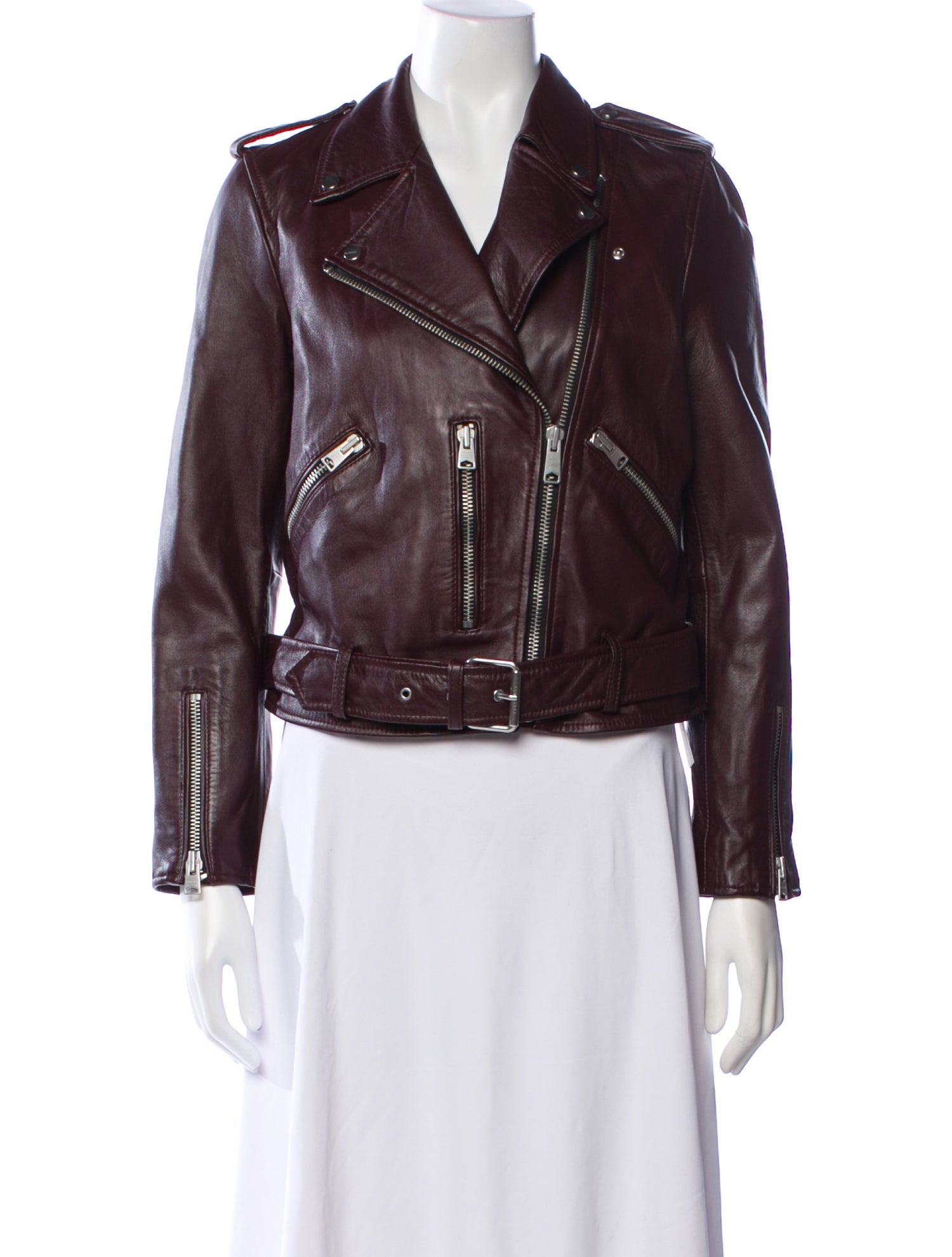 AllSaints Lamb Leather Biker Jacket
