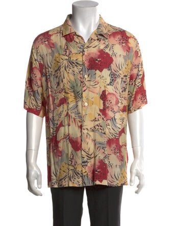 AllSaints Floral Print Short Sleeve Shirt