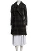 AllSaints Wool Plaid Print Peacoat