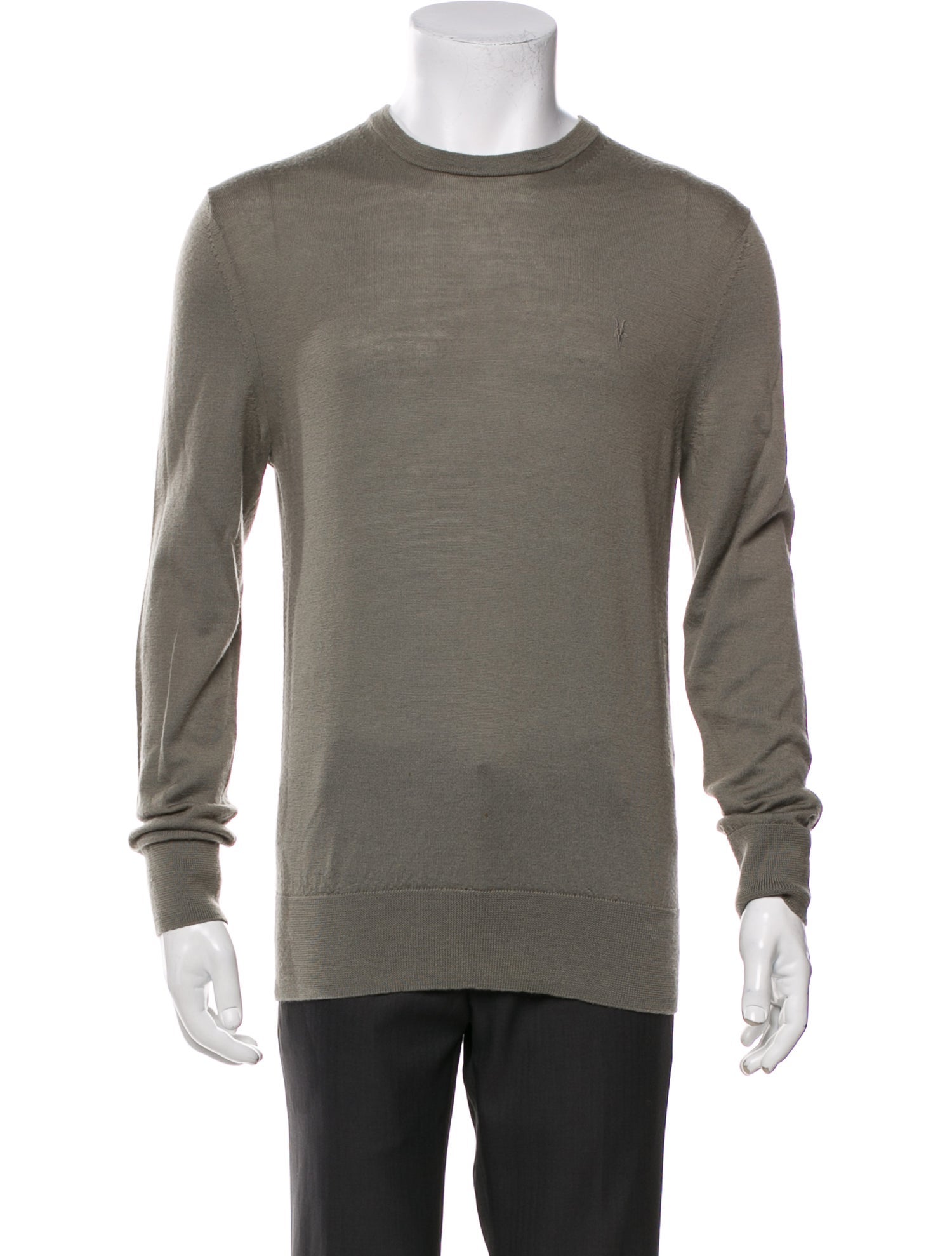 AllSaints Merino Wool Crew Neck Pullover
