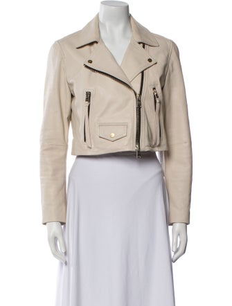 AllSaints Lamb Leather Biker Jacket