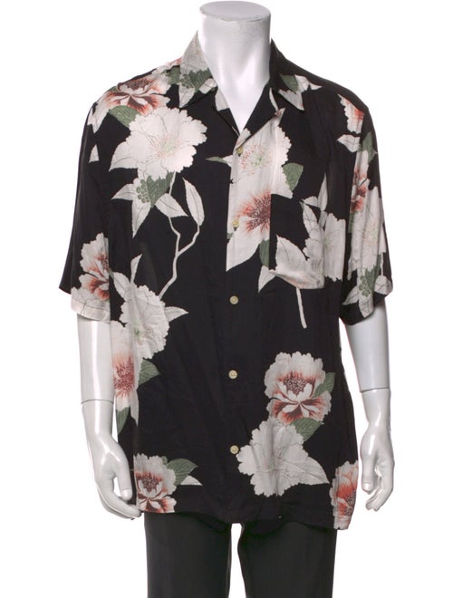 AllSaints Floral Print Short Sleeve Shirt