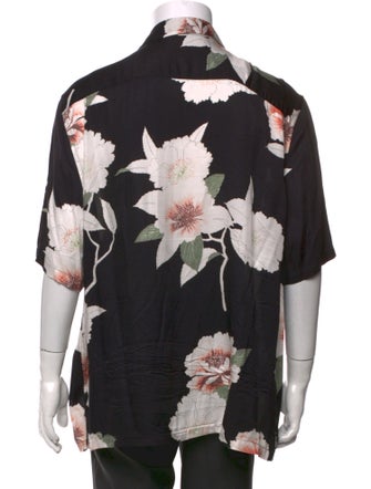 AllSaints Floral Print Short Sleeve Shirt