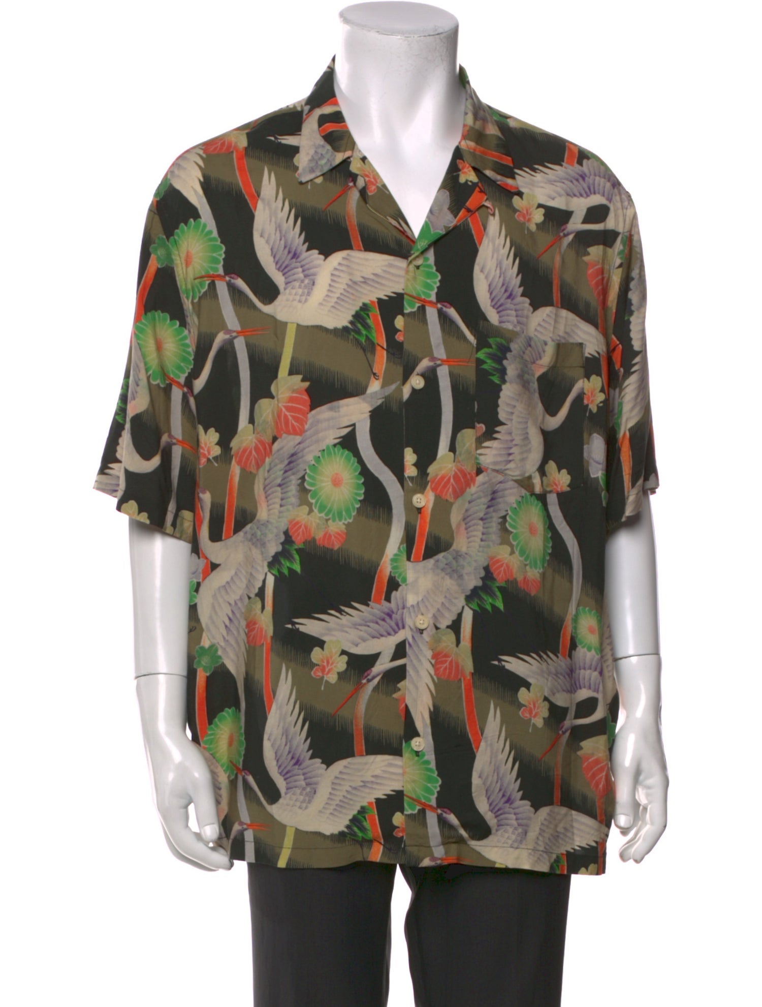 AllSaints Printed Three-Quarter Sleeve Shirt