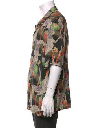 AllSaints Printed Three-Quarter Sleeve Shirt