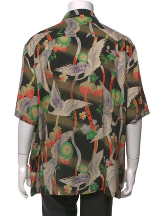 AllSaints Printed Three-Quarter Sleeve Shirt