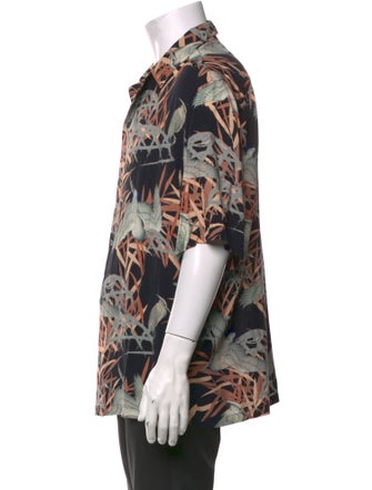AllSaints Printed Three-Quarter Sleeve Shirt
