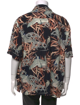 AllSaints Printed Three-Quarter Sleeve Shirt