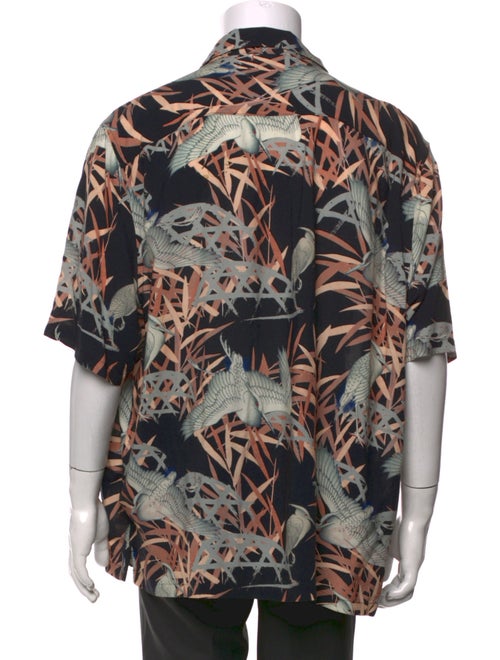 AllSaints Printed Three-Quarter Sleeve Shirt