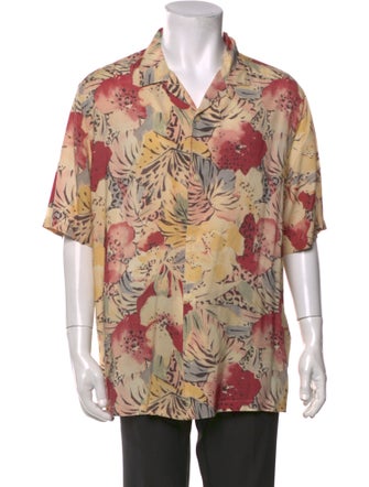 AllSaints Floral Print Three-Quarter Sleeve Shirt