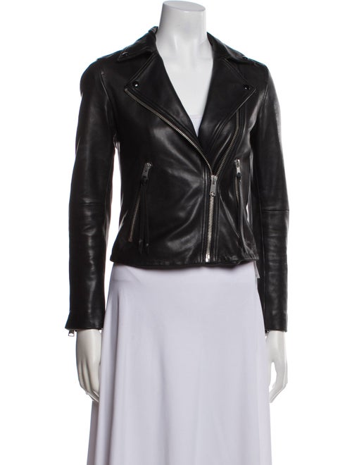 AllSaints Lamb Leather Biker Jacket