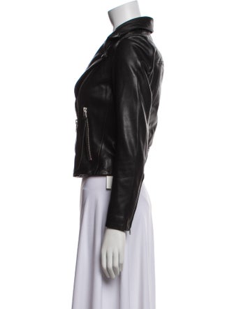 AllSaints Lamb Leather Biker Jacket