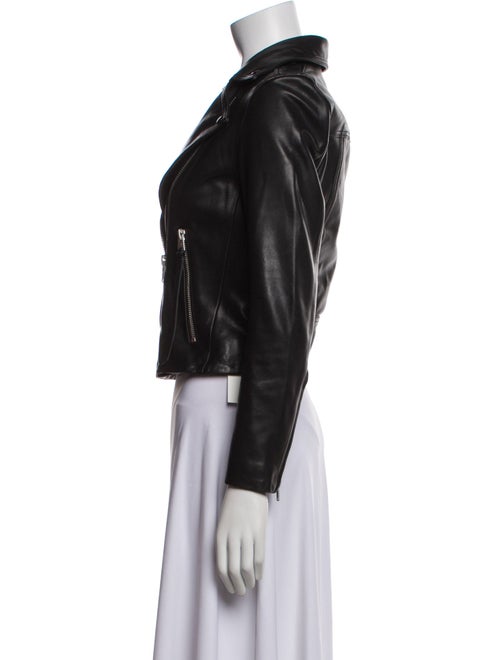 AllSaints Lamb Leather Biker Jacket