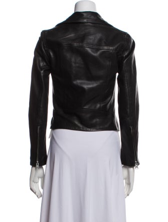 AllSaints Lamb Leather Biker Jacket