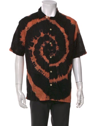 AllSaints Tie-Dye Print Short Sleeve Shirt