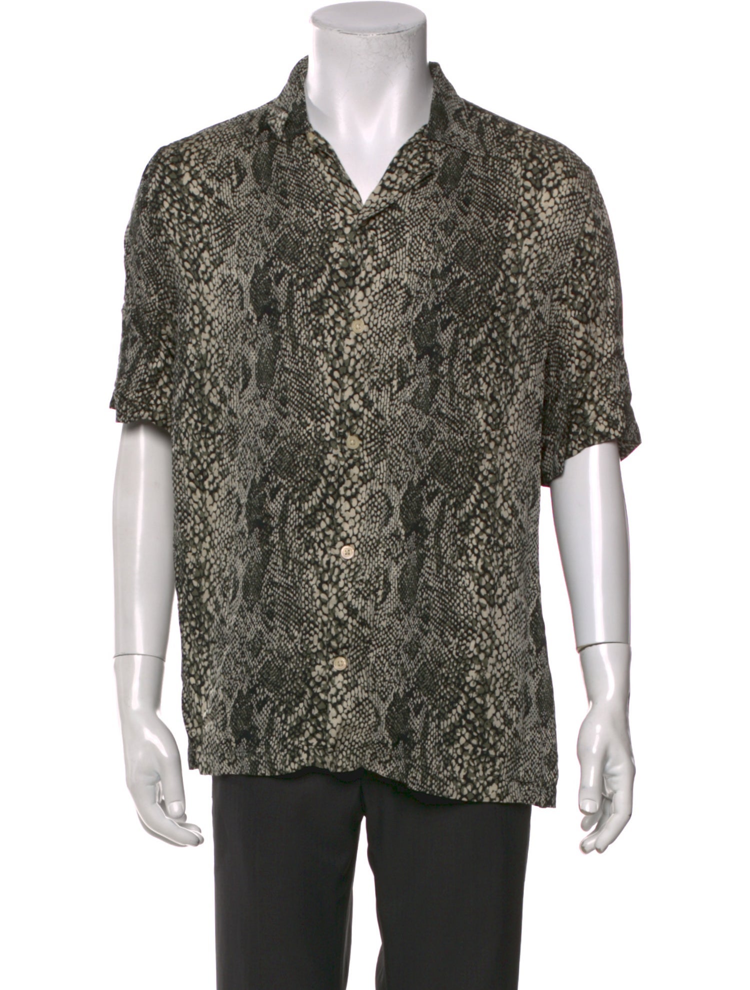 AllSaints Animal Print Short Sleeve Shirt