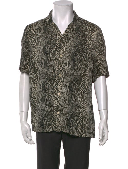 AllSaints Animal Print Short Sleeve Shirt