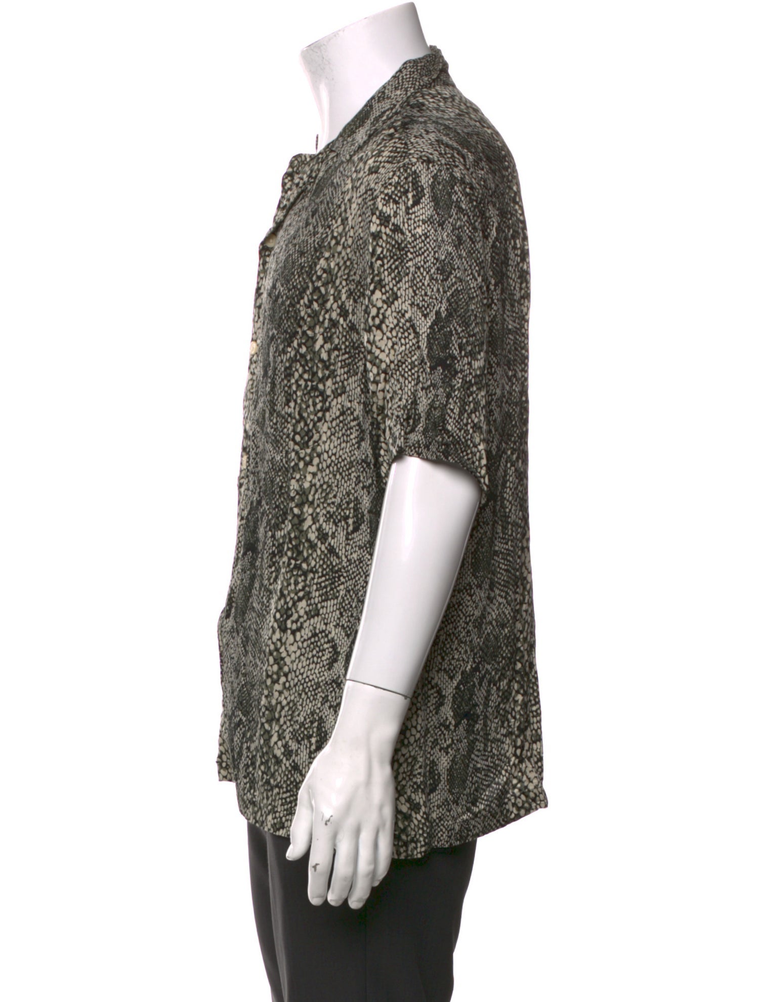 AllSaints Animal Print Short Sleeve Shirt