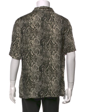 AllSaints Animal Print Short Sleeve Shirt