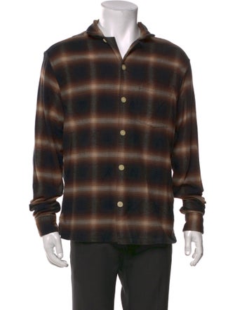AllSaints Plaid Print Long Sleeve Shirt