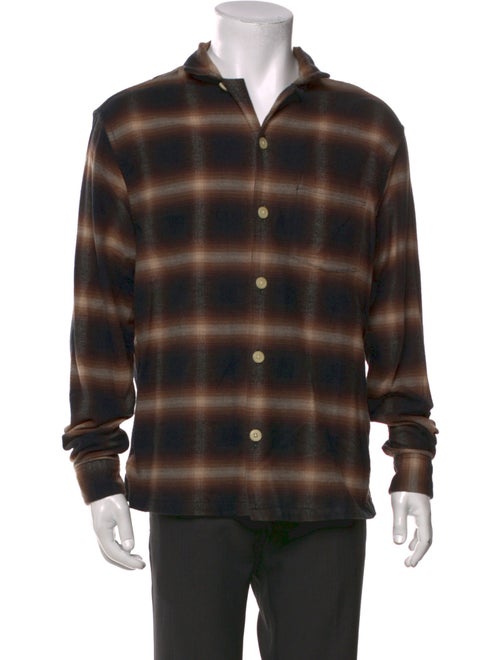 AllSaints Plaid Print Long Sleeve Shirt