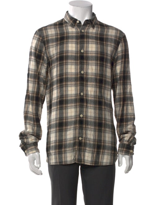 AllSaints Plaid Print Long Sleeve Shirt