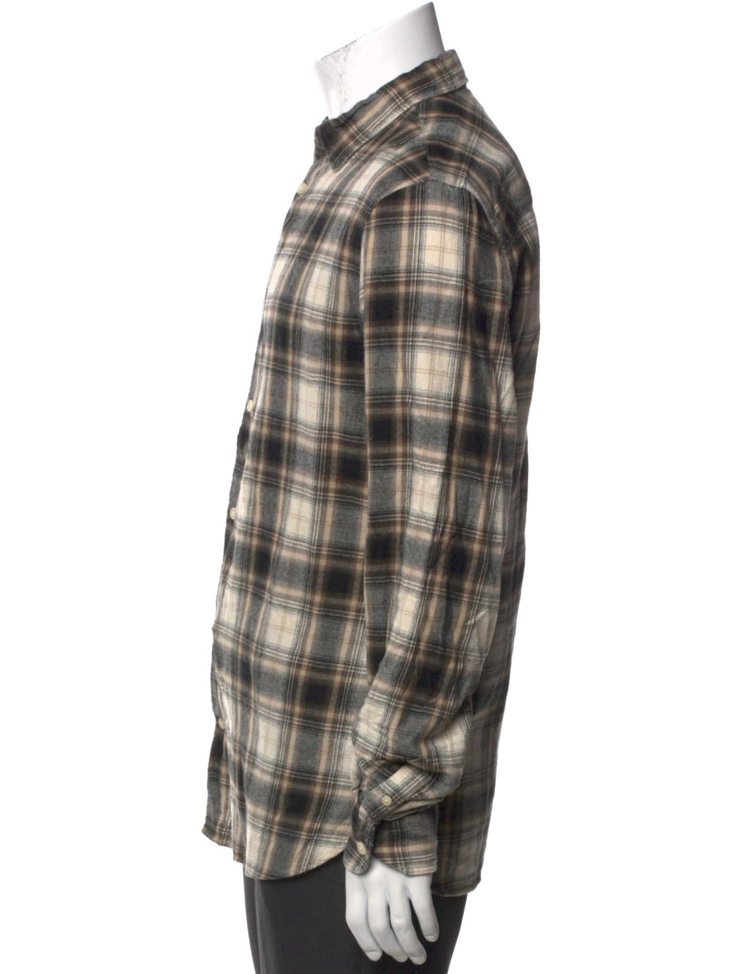 AllSaints Plaid Print Long Sleeve Shirt