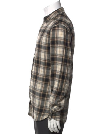 AllSaints Plaid Print Long Sleeve Shirt