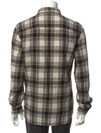 AllSaints Plaid Print Long Sleeve Shirt