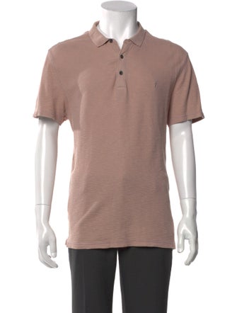 AllSaints Crew Neck Short Sleeve Polo Shirt