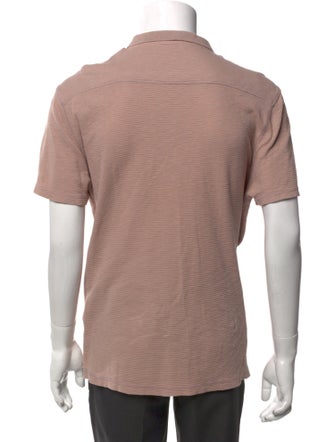 AllSaints Crew Neck Short Sleeve Polo Shirt