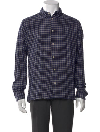 AllSaints Plaid Print Long Sleeve Shirt