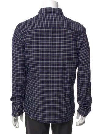 AllSaints Plaid Print Long Sleeve Shirt