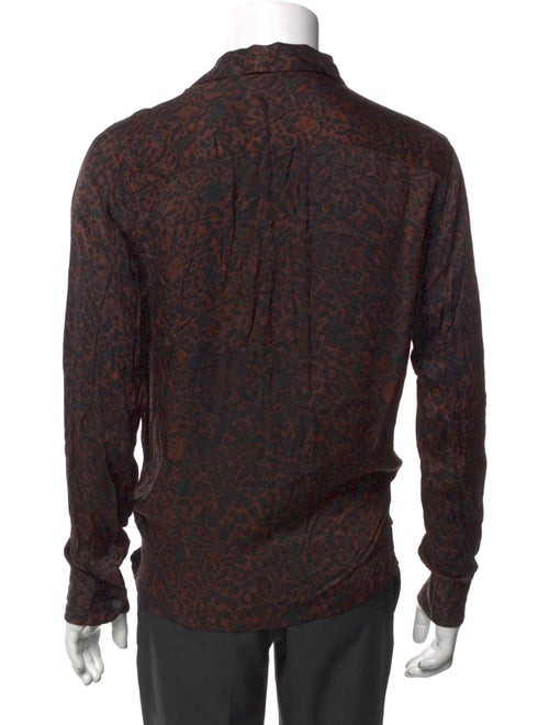 AllSaints Animal Print Long Sleeve Shirt