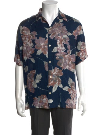 AllSaints Floral Print Short Sleeve Shirt